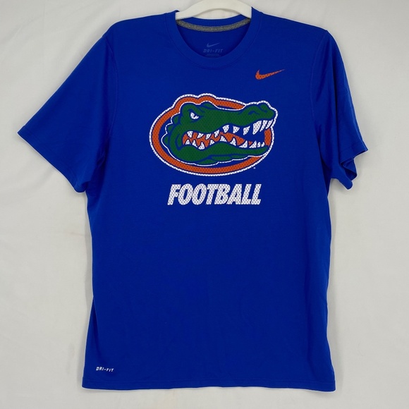 Nike Other - Nike Mens Large Athletic T-Shirt Florida Gators Football Bright Blue Short Slv
